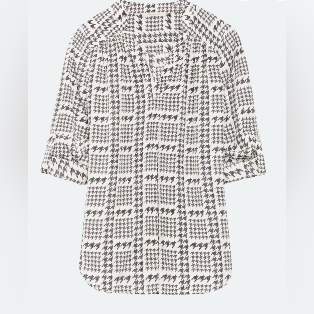 41 Hawthorn Houndstooth Print Women's Blouse